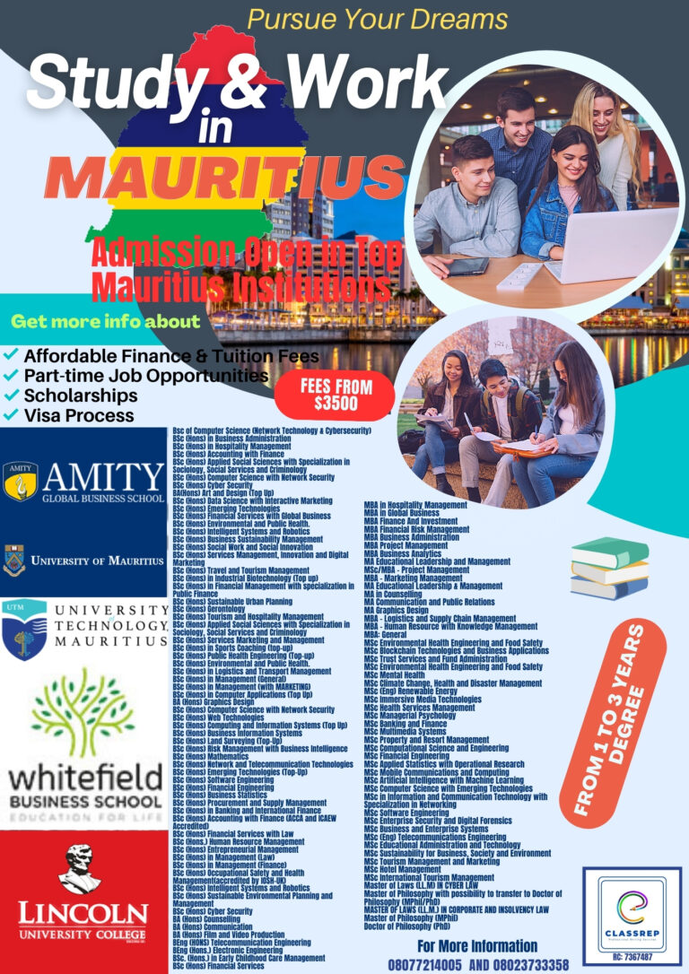 Study & Work In Mauritius